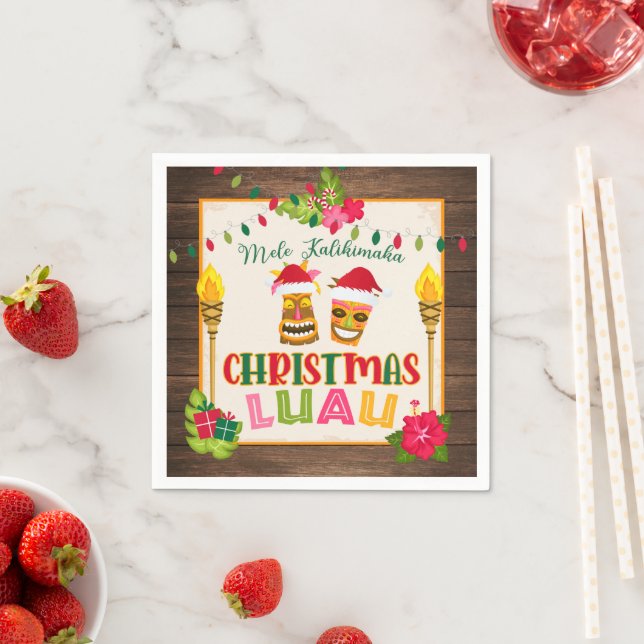 Christmas Luau Party Napkins  (Insitu)