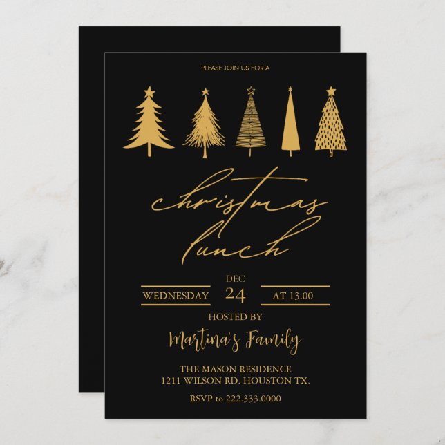 Christmas Lunch Invitations Christmas Brunch (Front/Back)