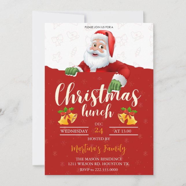 Christmas Lunch Invitations Christmas Brunch (Front)