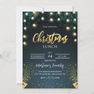 Christmas Lunch Invitations Holiday Party