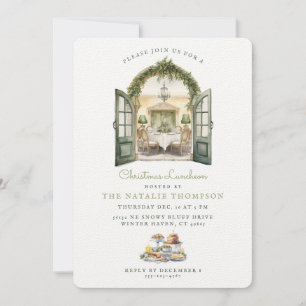 Christmas Luncheon   Green Dining Room Invitation
