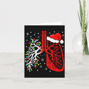 Christmas Lung Lights Resratory Therast Holiday Card