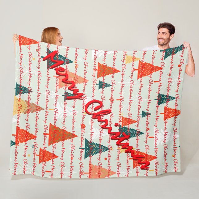Christmas Luxury Christmas Trees Festive Fleece Blanket (In Situ)