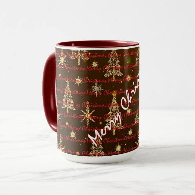 Christmas Luxury Christmas Trees Festive Mug (Front Left)