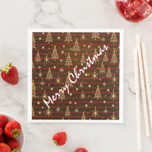 Christmas Luxury Christmas Trees Festive Napkin