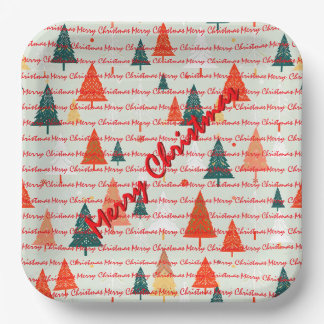 Christmas Luxury Christmas Trees Festive Paper Plate