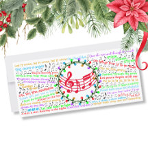 Christmas Lyric Flat Card