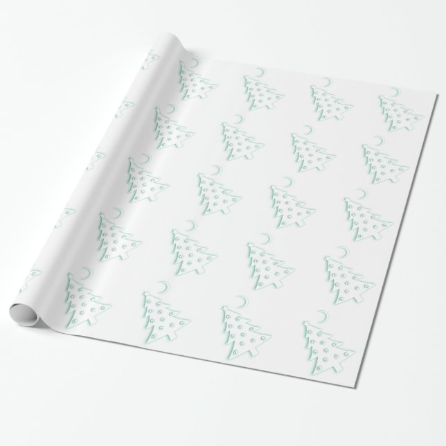 Christmas Macabre Tree Wrapping Paper (Unrolled)