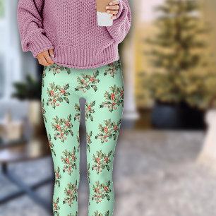Christmas Macaron Colours Mistletoe Leggings