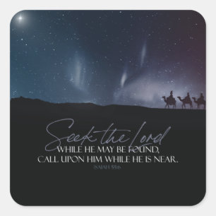 Christmas Magi Bible Quote Square Sticker