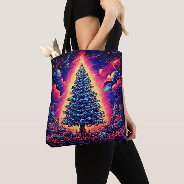 Christmas Magic Art Print Tote Bag (Close Up)