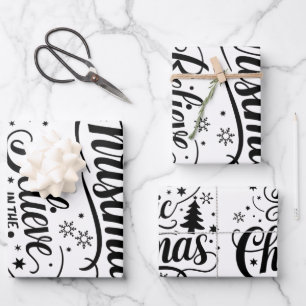 Christmas Magic -Belive In The Magic Of Christmas Wrapping Paper Sheet