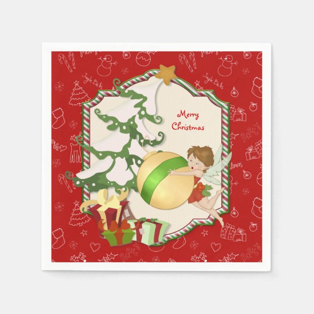 Christmas Magic Fairy Napkin (Front)