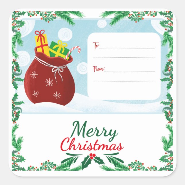 Christmas Magic Gift Label – With Love from Santa (Front)