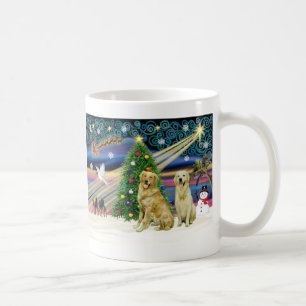 Christmas Magic Golden Retrievers (two) Coffee Mug