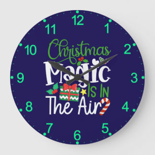 Christmas Magic is in The Air-67876 Large Clock