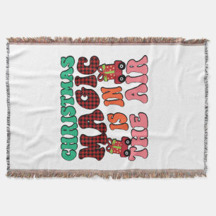 Christmas Magic Is In The Air Throw Blanket