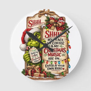Christmas Magic Round Clock