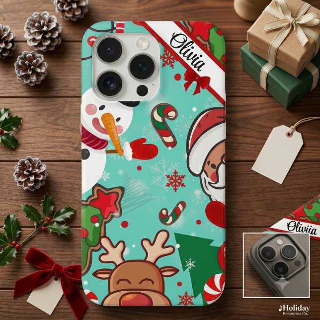 Christmas Magic | Santa, Reindeer & Snowflakes Case-Mate iPhone Case (Creator Uploaded)