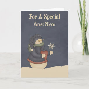 Christmas Magic Snowflake Great Niece Holiday Card
