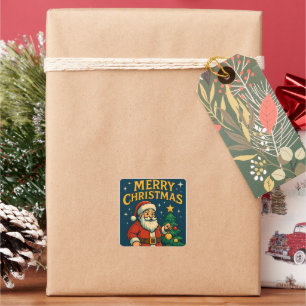 Christmas Magic Square Sticker
