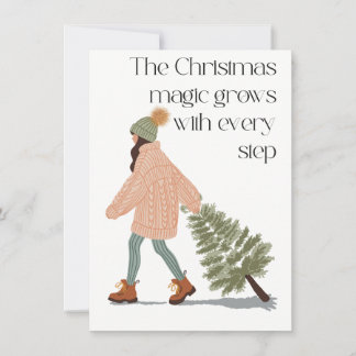Christmas magic thank you card
