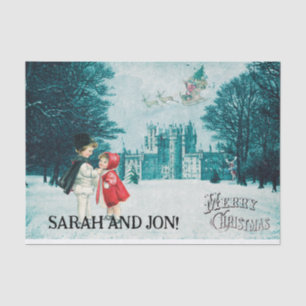 Christmas magic vintage  tissue paper