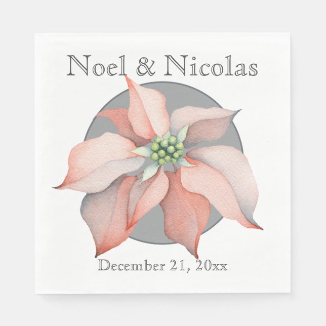 Christmas Magic Wedding Reception Napkin (Front)