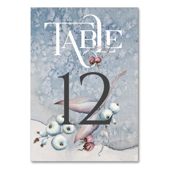 Christmas Magic/Wedding Reception Table #12 Number (Front)