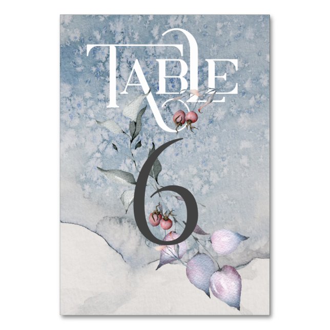 Christmas Magic/Wedding Reception Table #6 Table Number (Front)