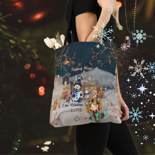 Christmas Magic with cute Characters Tote Bag