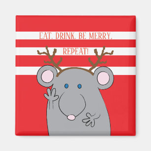 Christmas Magnet Square EAT DRINK BE MERRY REPEAT