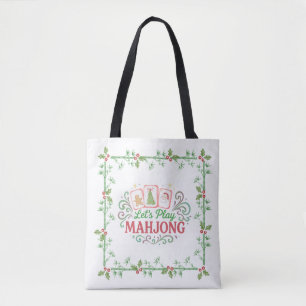 Christmas Mahjong    Let's Play Mahjong Tote Bag