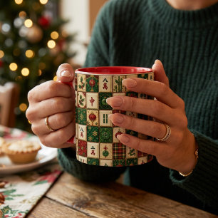 Christmas Mahjong Tiled Mug