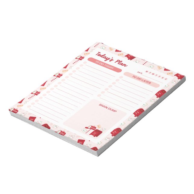 Christmas Mail Daily To Do List Planner Notepad (Rotated)