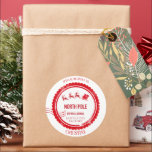 Christmas Mail From Santa North Pole Delivery Classic Round Sticker<br><div class="desc">Are you a good little boy or girl? Send a little holiday spirit and gifts with the North Pole delivery sticker.</div>