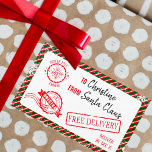 Christmas Mail From Santa North Pole Delivery Rect Rectangular Sticker<br><div class="desc">Are you a good little boy or girl? Send a little holiday spirit and gifts with the North Pole delivery sticker.</div>