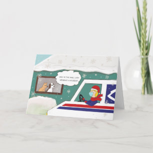 Christmas Mail Lady Thank You Essential Worker Card