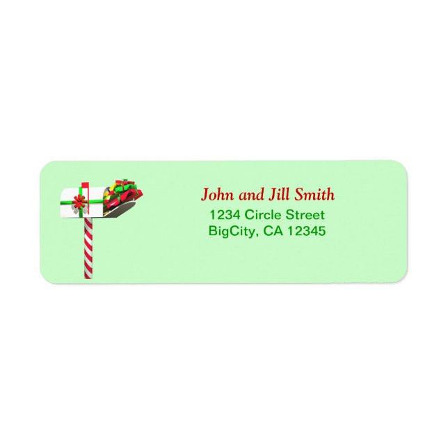 Christmas Mail Return Address Label (Front)
