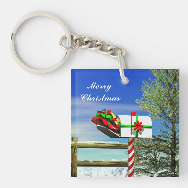 Christmas Mailbox Key Ring (Front)