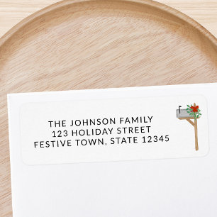 Christmas Mailbox Return Address Label
