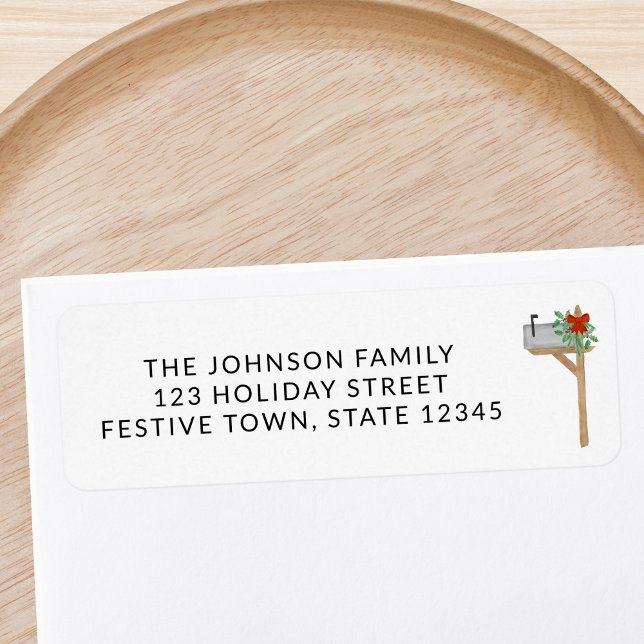 Christmas Mailbox Return Address Label (Creator Uploaded)