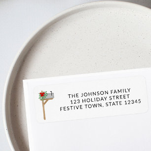 Christmas Mailbox Return Address Label