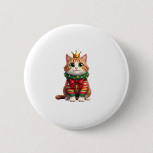 Christmas Maine Coon American Longhair (4) 6 Cm Round Badge