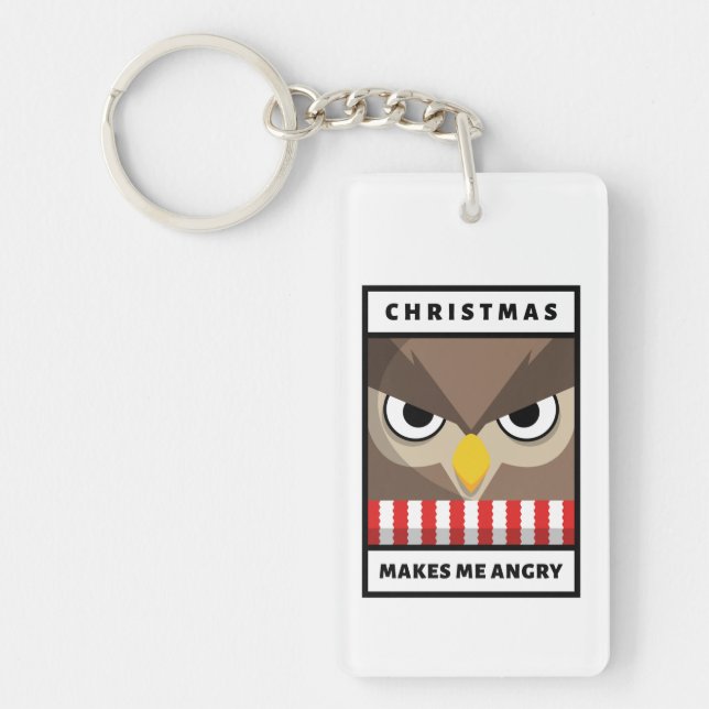 Christmas Makes Me Angry Key Ring (Front)