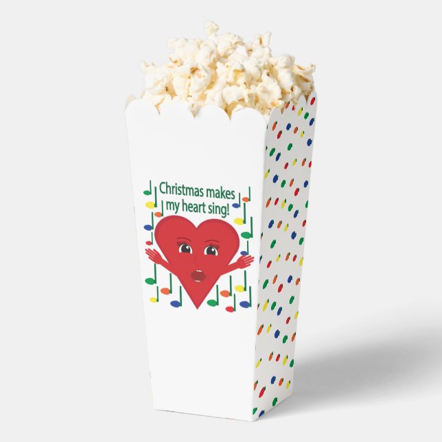 "Christmas makes my heart sing" Singing Heart Favour Box (Popped)