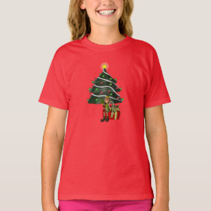 Christmas Male Elf Tree Present Cute T-Shirt