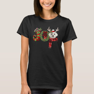 Christmas Maltese Joy Reindeer Xmas Funny T-Shirt