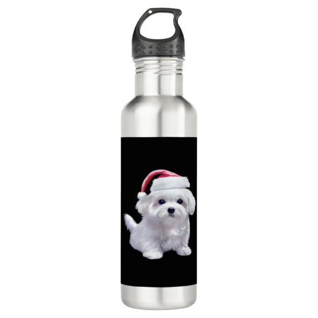 Christmas Maltese - Perfect For Animal Lovers Clas 710 Ml Water Bottle (Front)