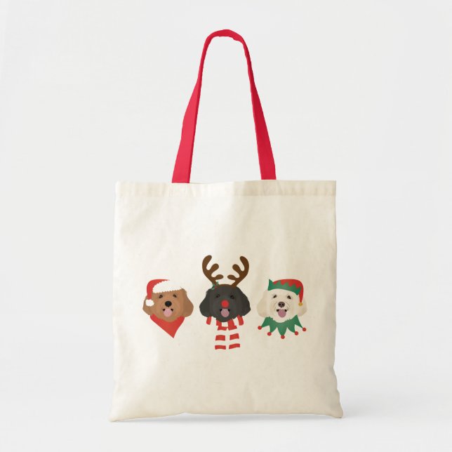 Christmas Maltipoo Dogs Tote Bag (Front)